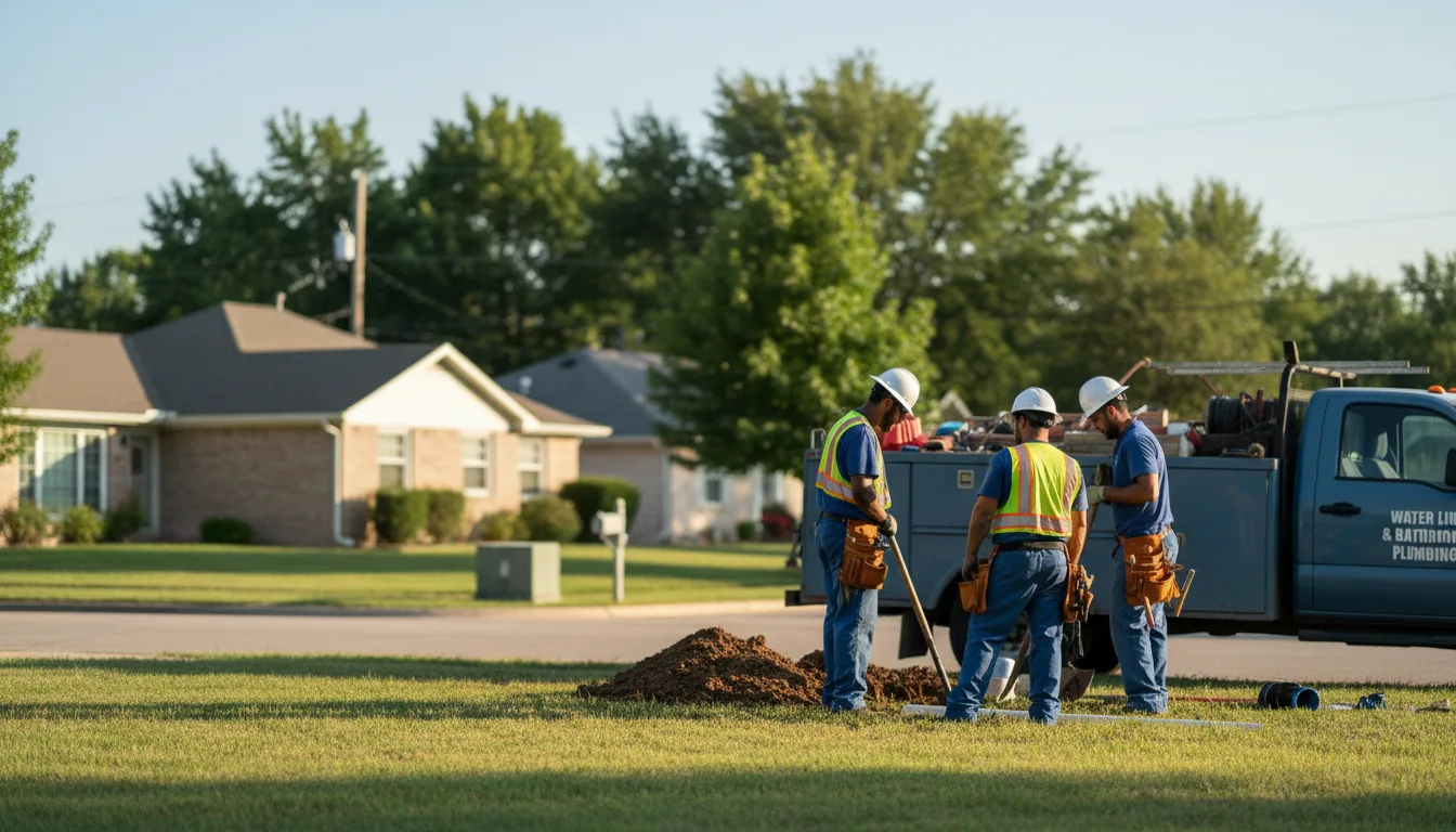 Residential water line and bathroom plumbing service in Uehling, NE